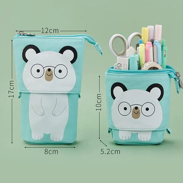 Kawaii Animal Stand-Up Foldable Pencil Case