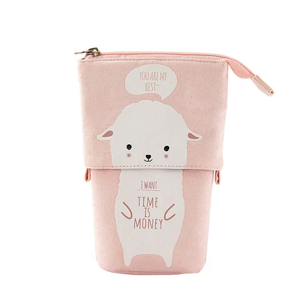 Kawaii Animal Stand-Up Foldable Pencil Case