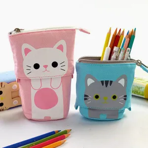Kawaii Animal Stand-Up Foldable Pencil Case
