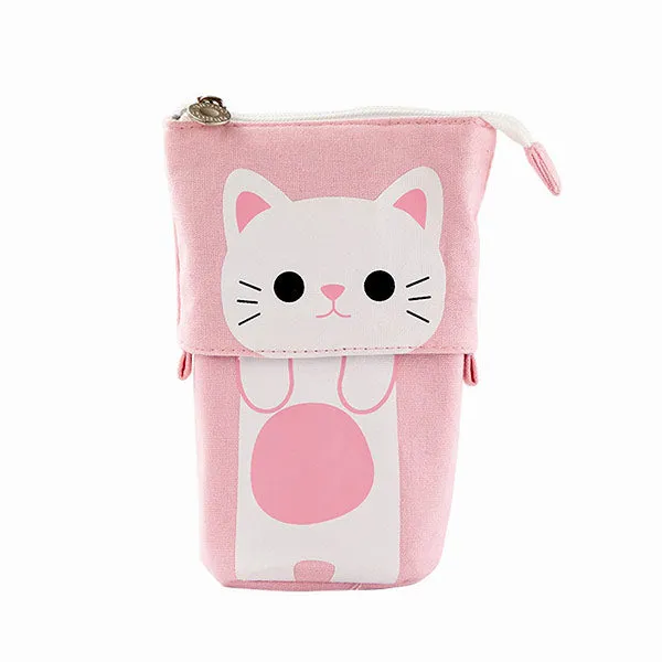 Kawaii Animal Stand-Up Foldable Pencil Case
