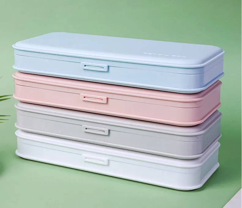 Kawaii Macaron Style Pencil Cases High Capacity Pen Boxs Simple  Cute Stationery Storage School Office Supplies for Kids Gift