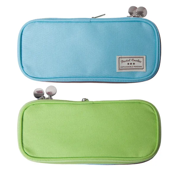 KOKUYO Pastel Zippered Large Foldable Pencil Case