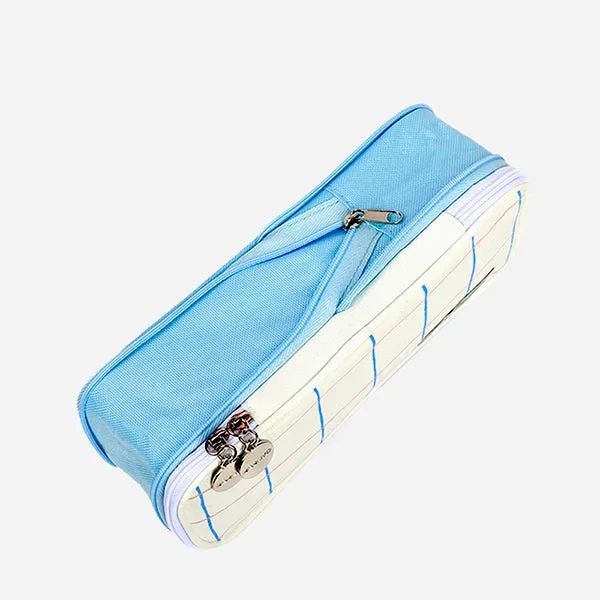KOKUYO Pastel Zippered Large Foldable Pencil Case