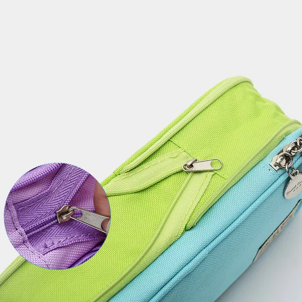 KOKUYO Pastel Zippered Large Foldable Pencil Case