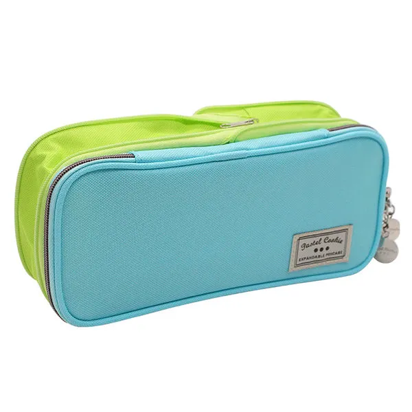 KOKUYO Pastel Zippered Large Foldable Pencil Case