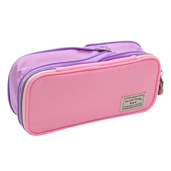KOKUYO Pastel Zippered Large Foldable Pencil Case