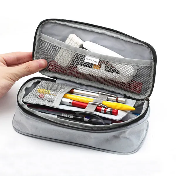 KOKUYO Pastel Zippered Large Foldable Pencil Case