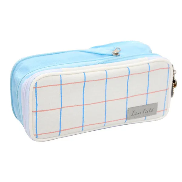 KOKUYO Pastel Zippered Large Foldable Pencil Case