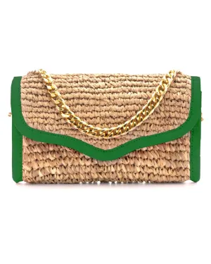 LADY RAFFIA SHOULDER BAG | BRIGHT GREEN