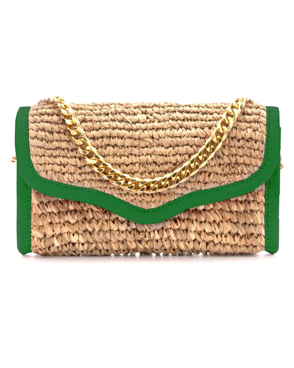 LADY RAFFIA SHOULDER BAG | BRIGHT GREEN
