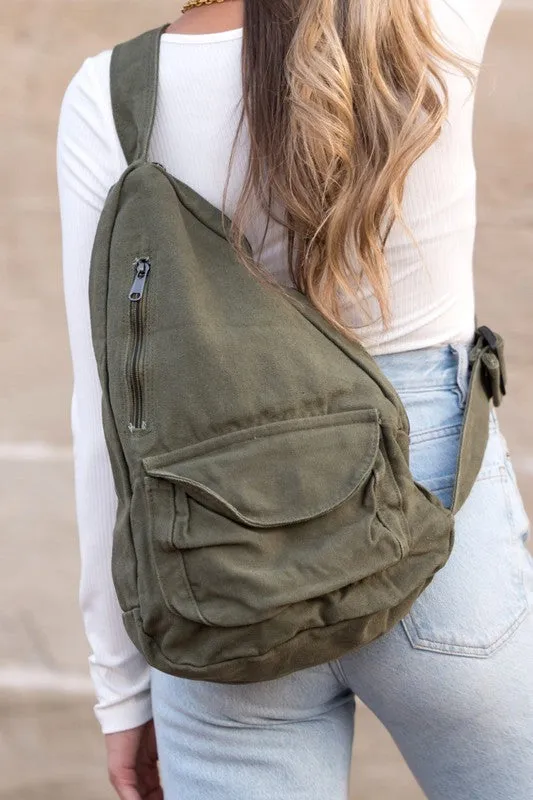 Laguna Oversized Canvas Sling