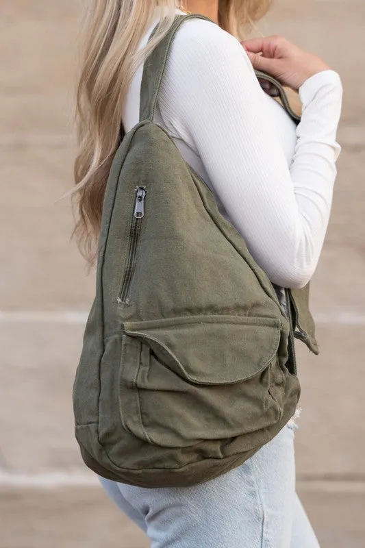Laguna Oversized Canvas Sling
