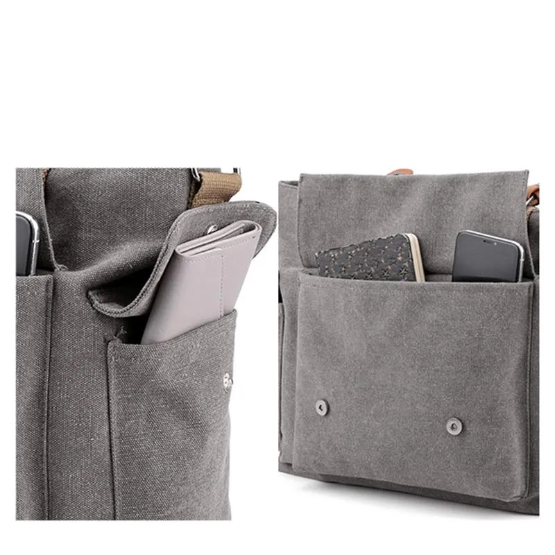 Large Capacity Women Canvas Tote Casual Crossbody Shoulder Handbags Messenger Bag