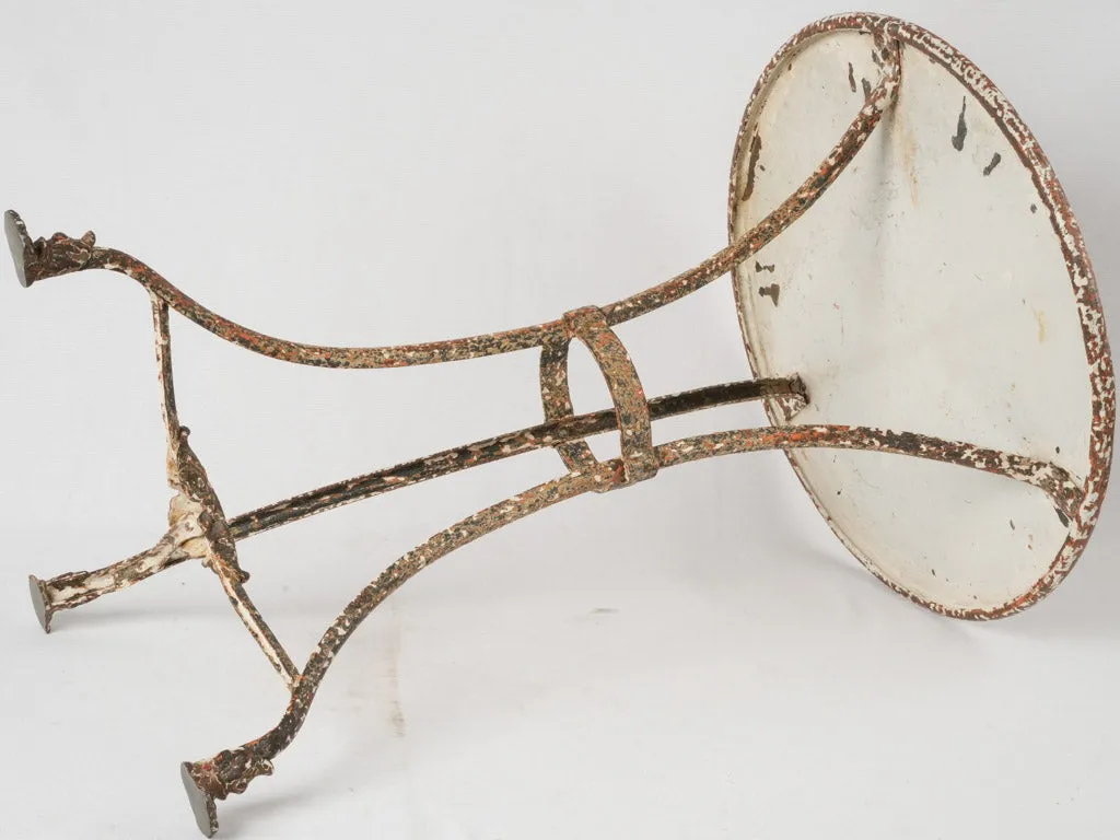 Late-19th Arras Iron Gueridon Table w/ Red Patina - 27½"