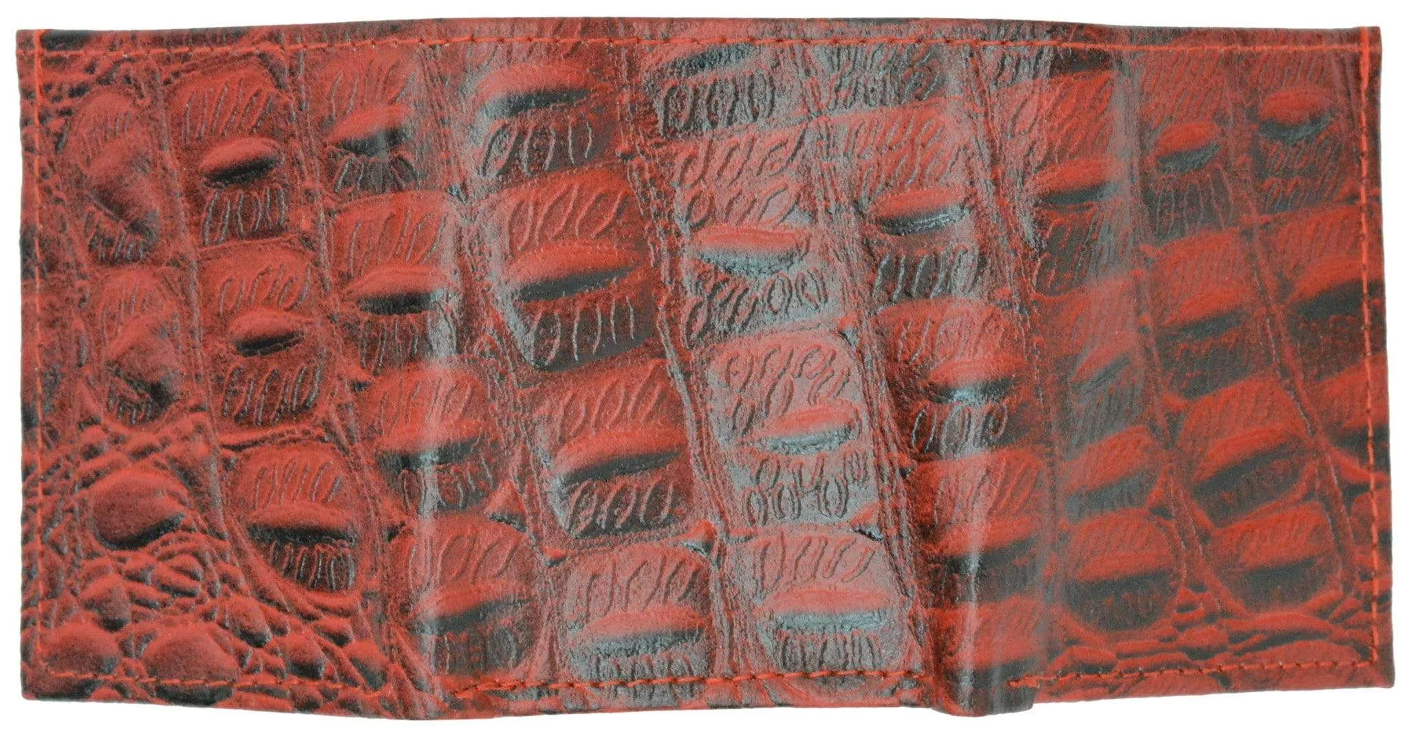 Leather Children Trifold Wallet Kids Aliigator Print 71825 CR