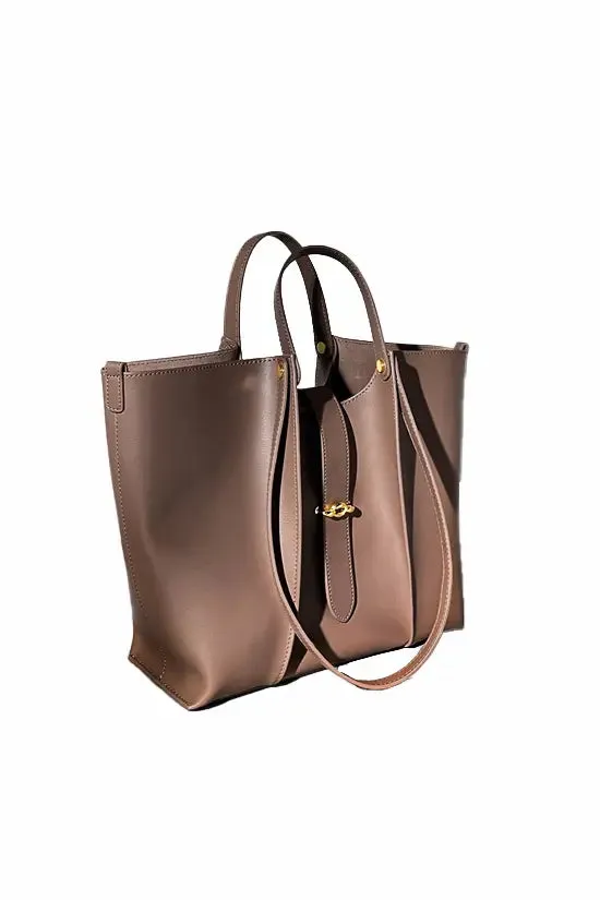 Leather Tote Shoulder Bag