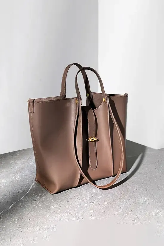 Leather Tote Shoulder Bag