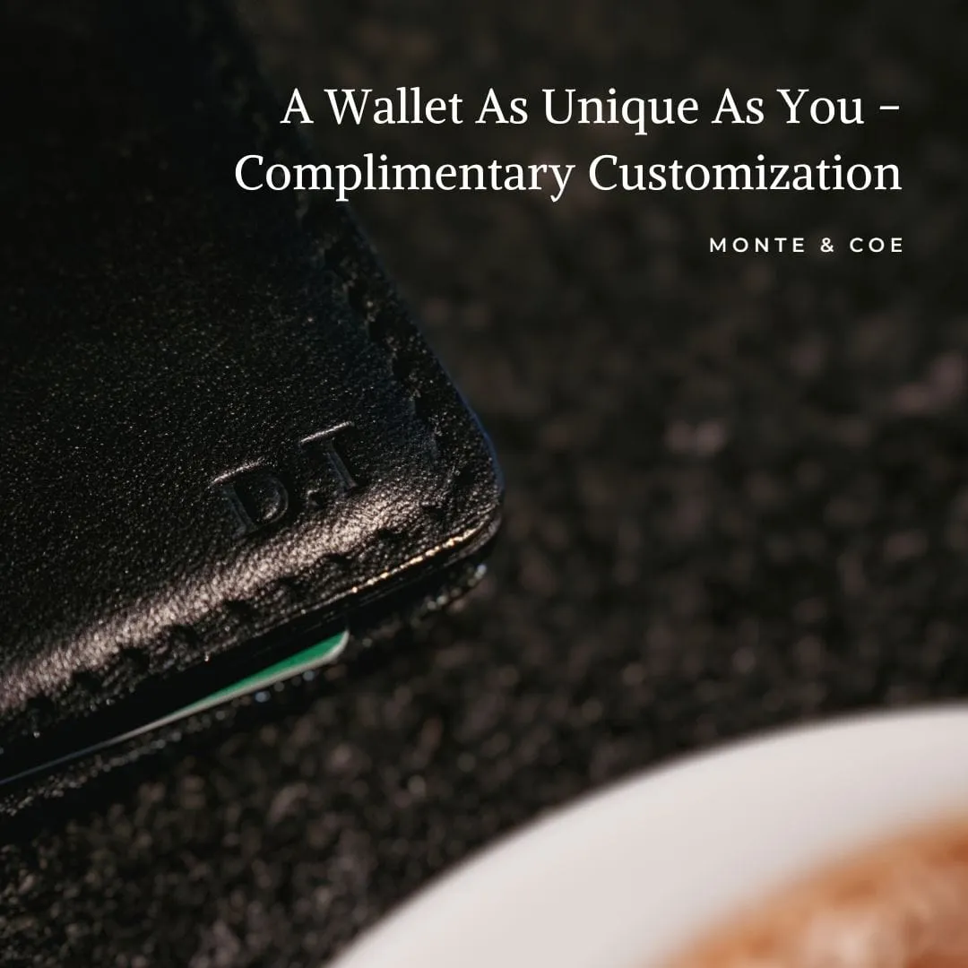 Leather Wallet with Money Clip in Black