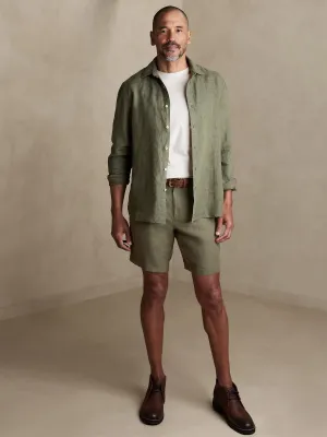 Lino 9" Linen Short