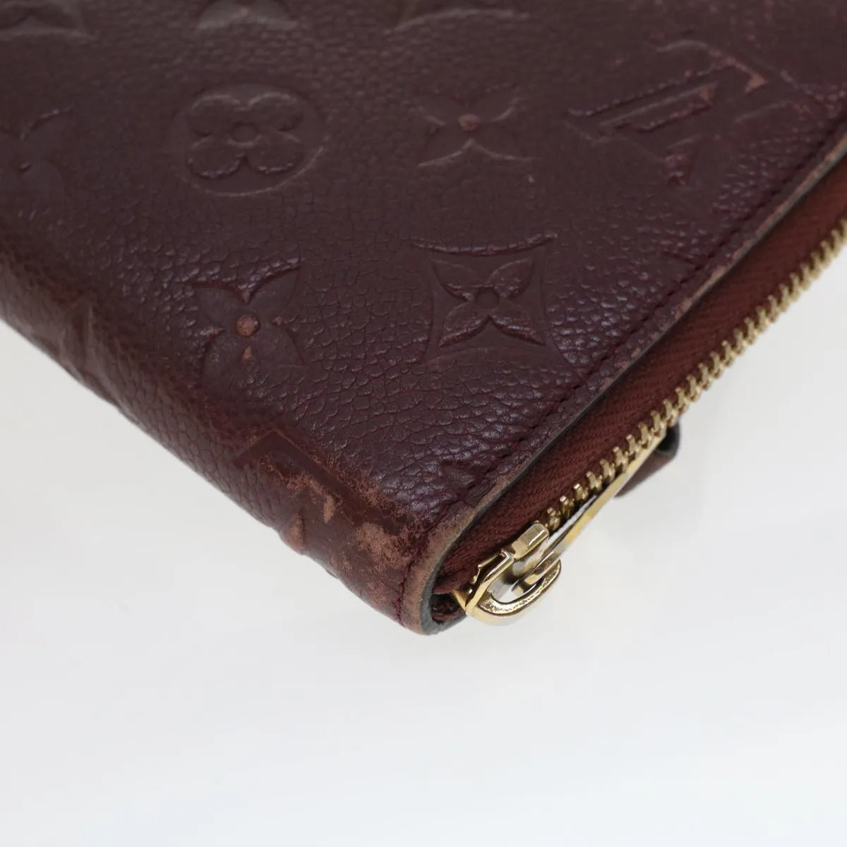 LOUIS VUITTON Empreinte Portefeuille Secret Ron Wallet Wine Red M60359 LV 43354