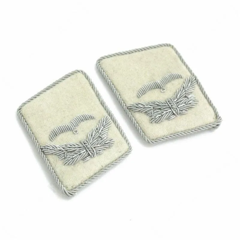 Luftwaffe HG Division Leutnant Collar Tabs - White