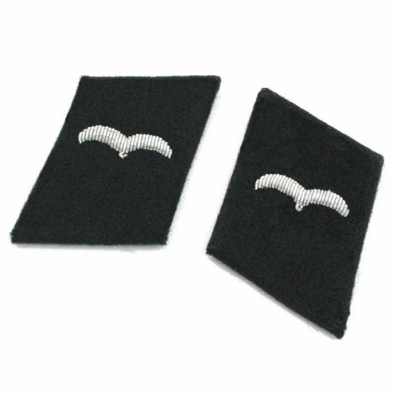 Luftwaffe RLM Construction Division Flieger Collar Tabs - Black