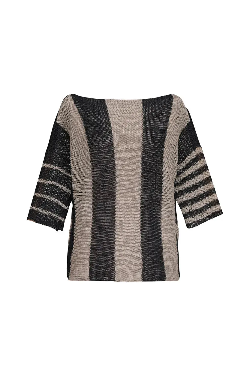 Luxe Reversible Sweater, Stone