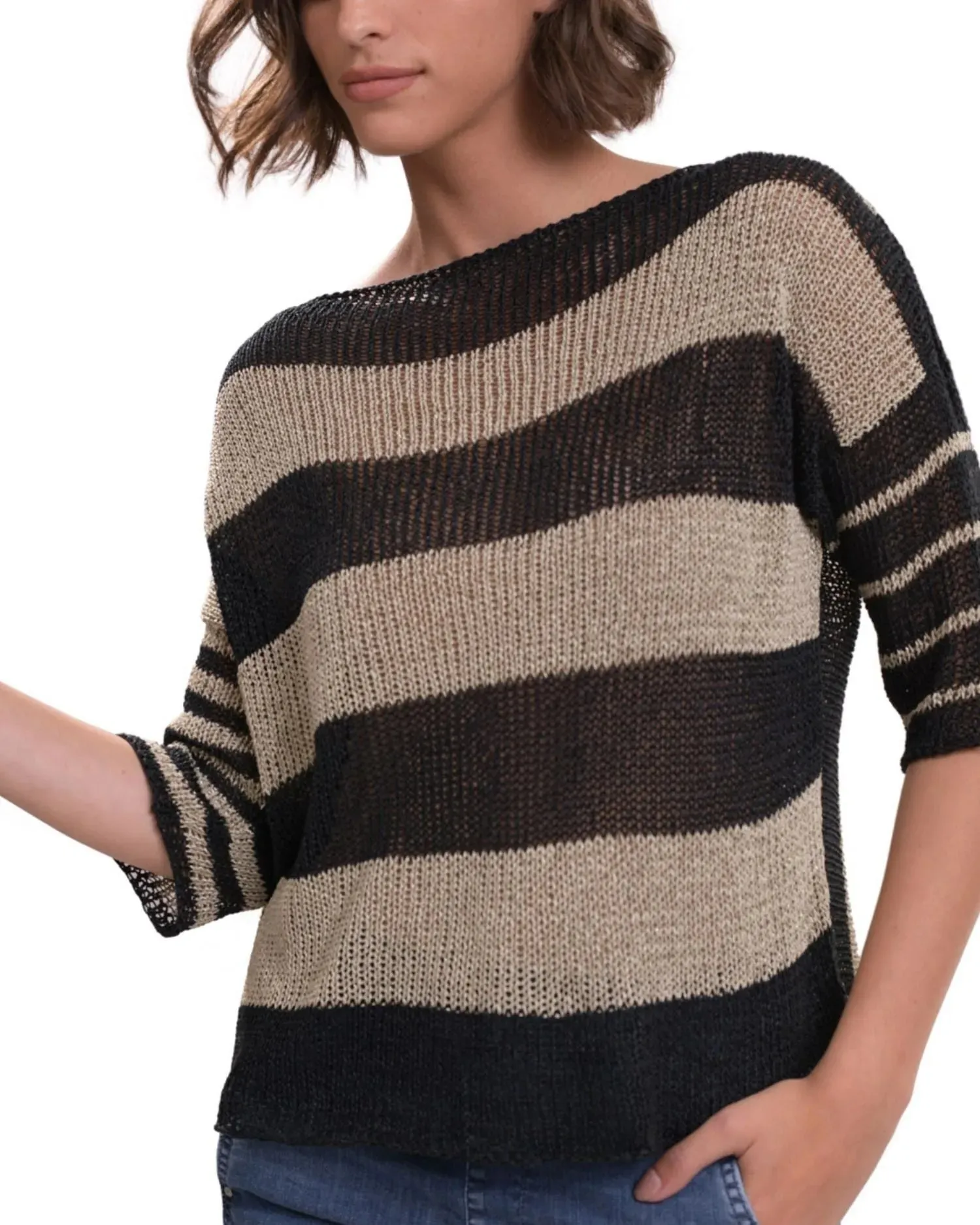 Luxe Reversible Sweater, Stone