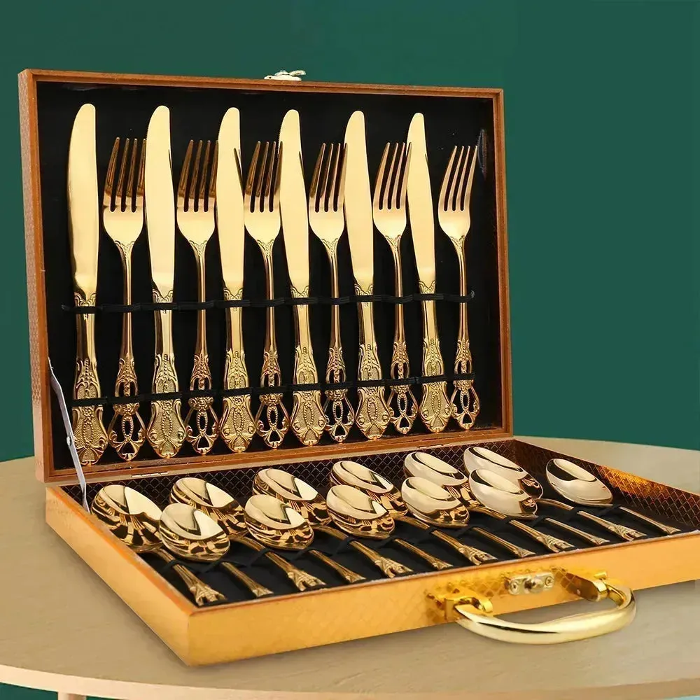 LuxeDining Cutlery Set - Edelstahl Spülmaschinenfeste Besteck Set