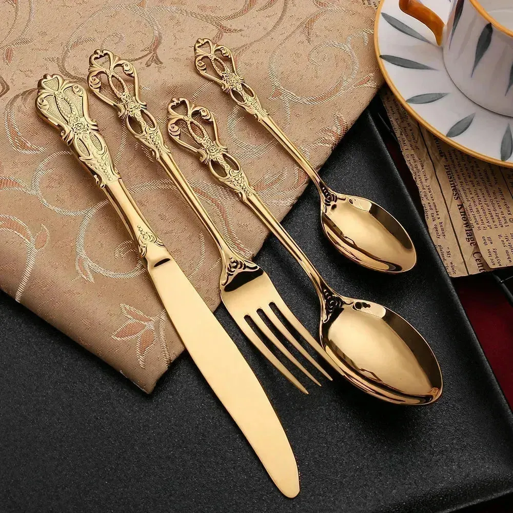 LuxeDining Cutlery Set - Edelstahl Spülmaschinenfeste Besteck Set