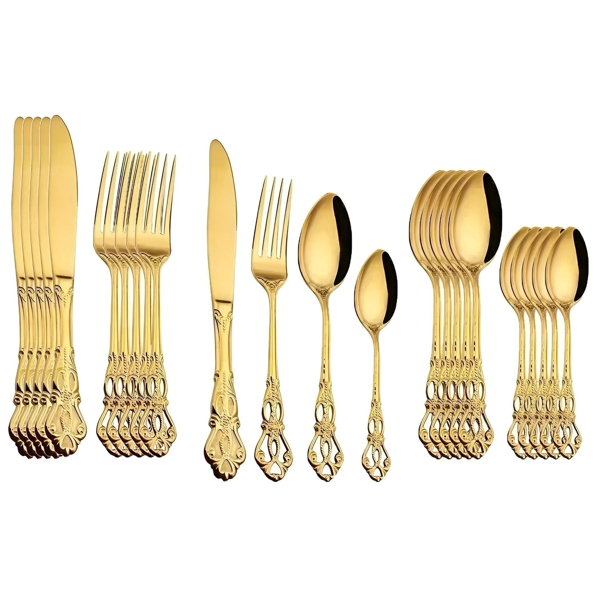 LuxeDining Cutlery Set - Edelstahl Spülmaschinenfeste Besteck Set