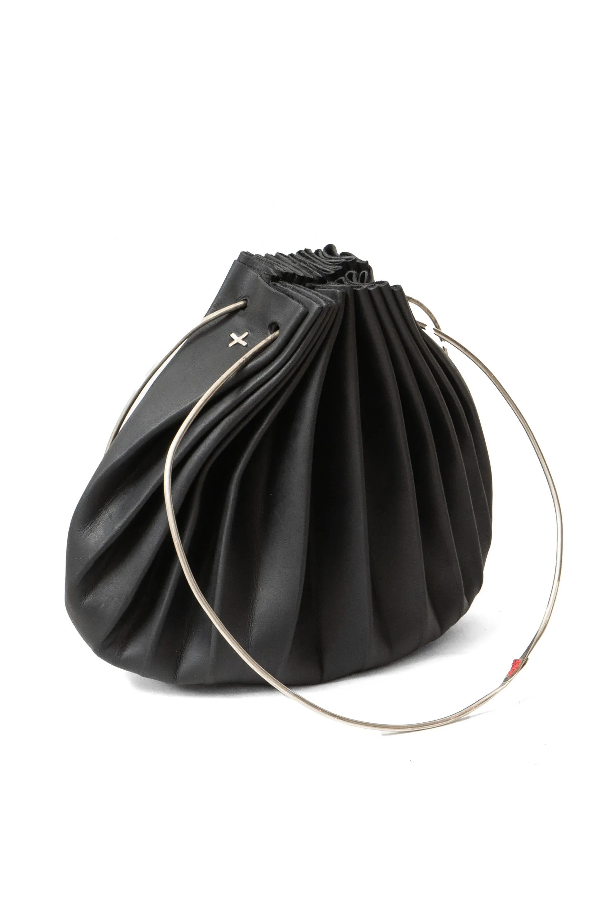 m.a /B703/RS VA 1,0 small shell bag w/silver ring handle