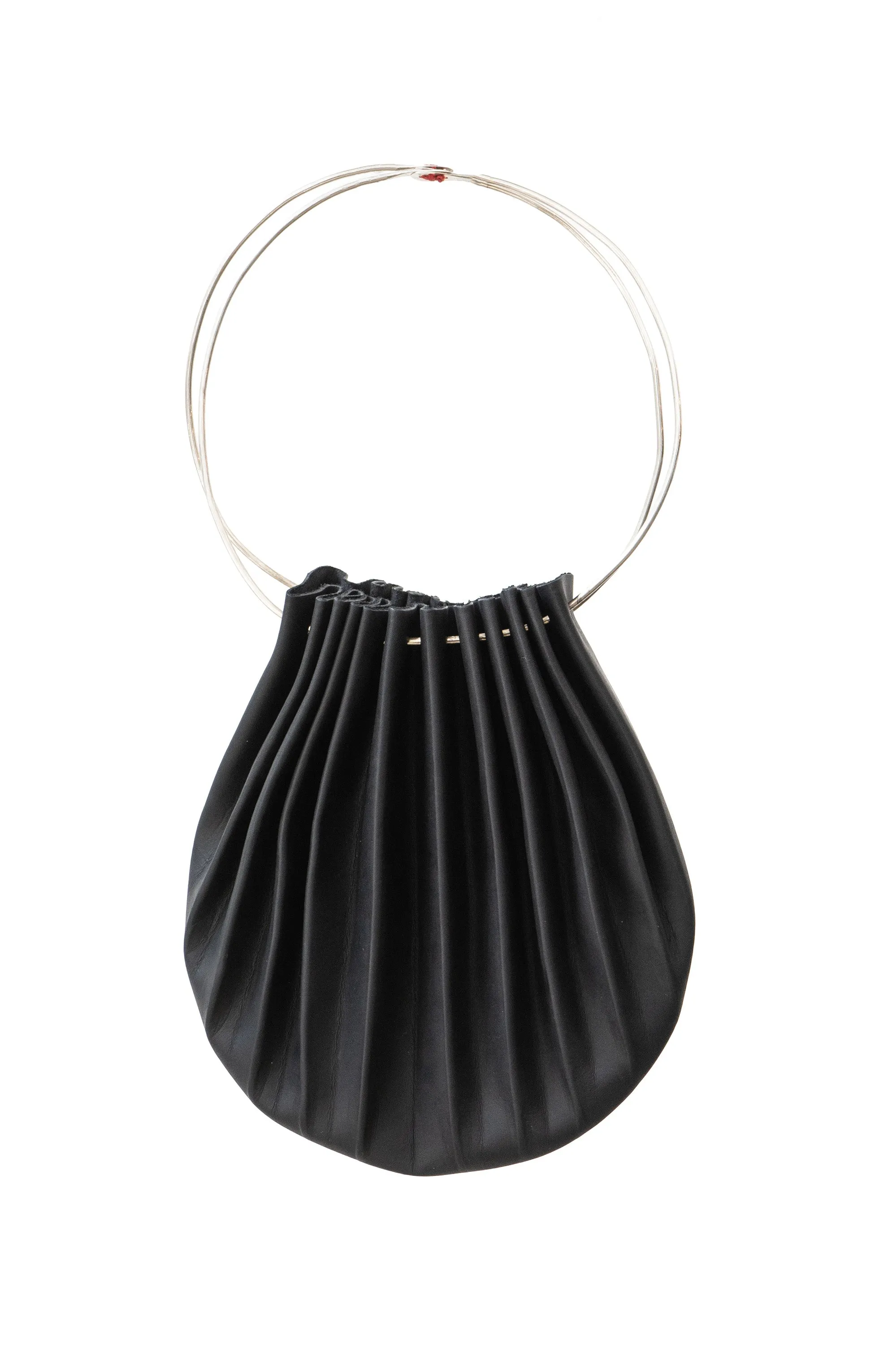 m.a /B703/RS VA 1,0 small shell bag w/silver ring handle