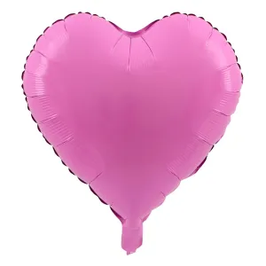 Matte Pink Heart Shaped Foil Balloon, 18 Inches, 1 Count