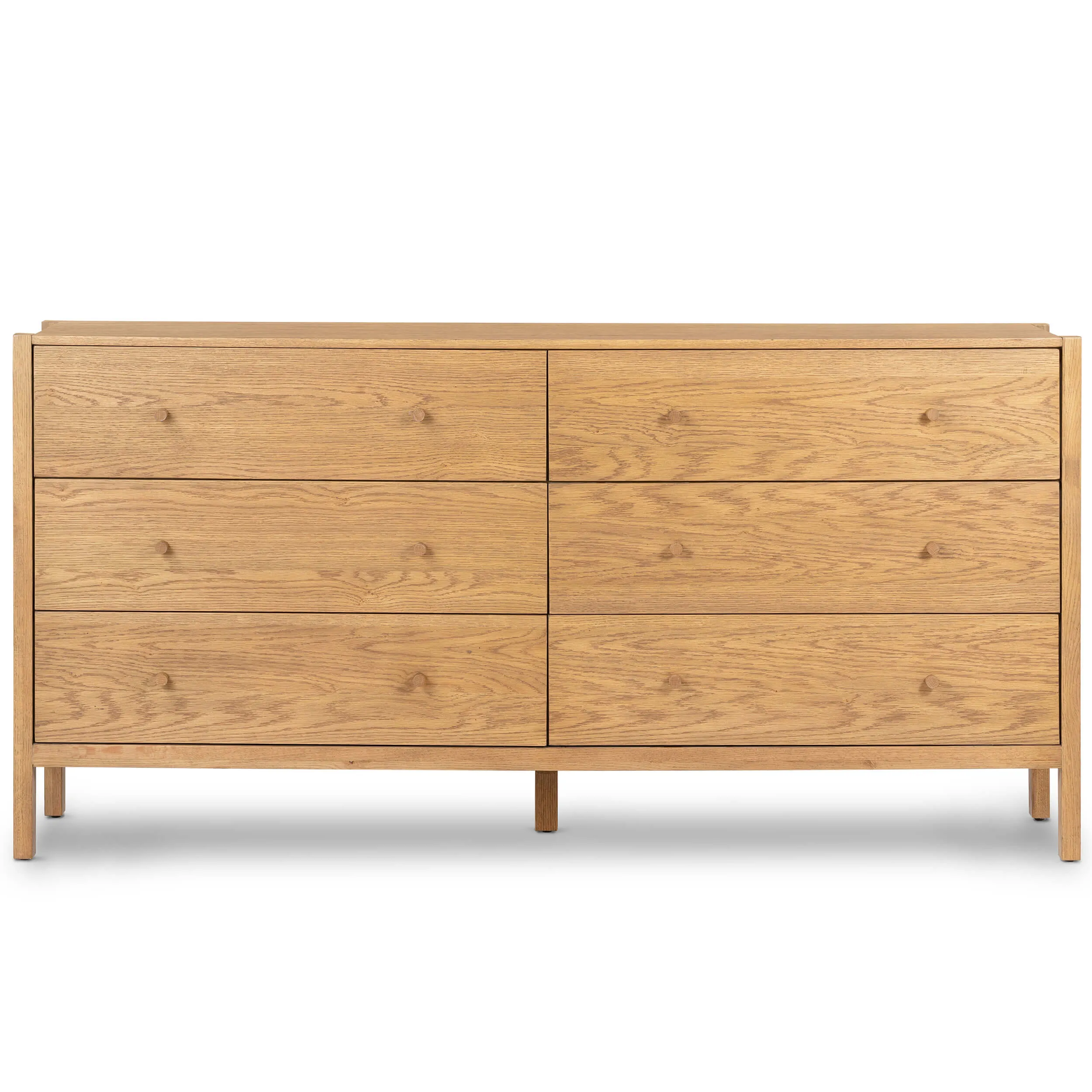 Meadown 6 Drawer Dresser, Tawny Oak