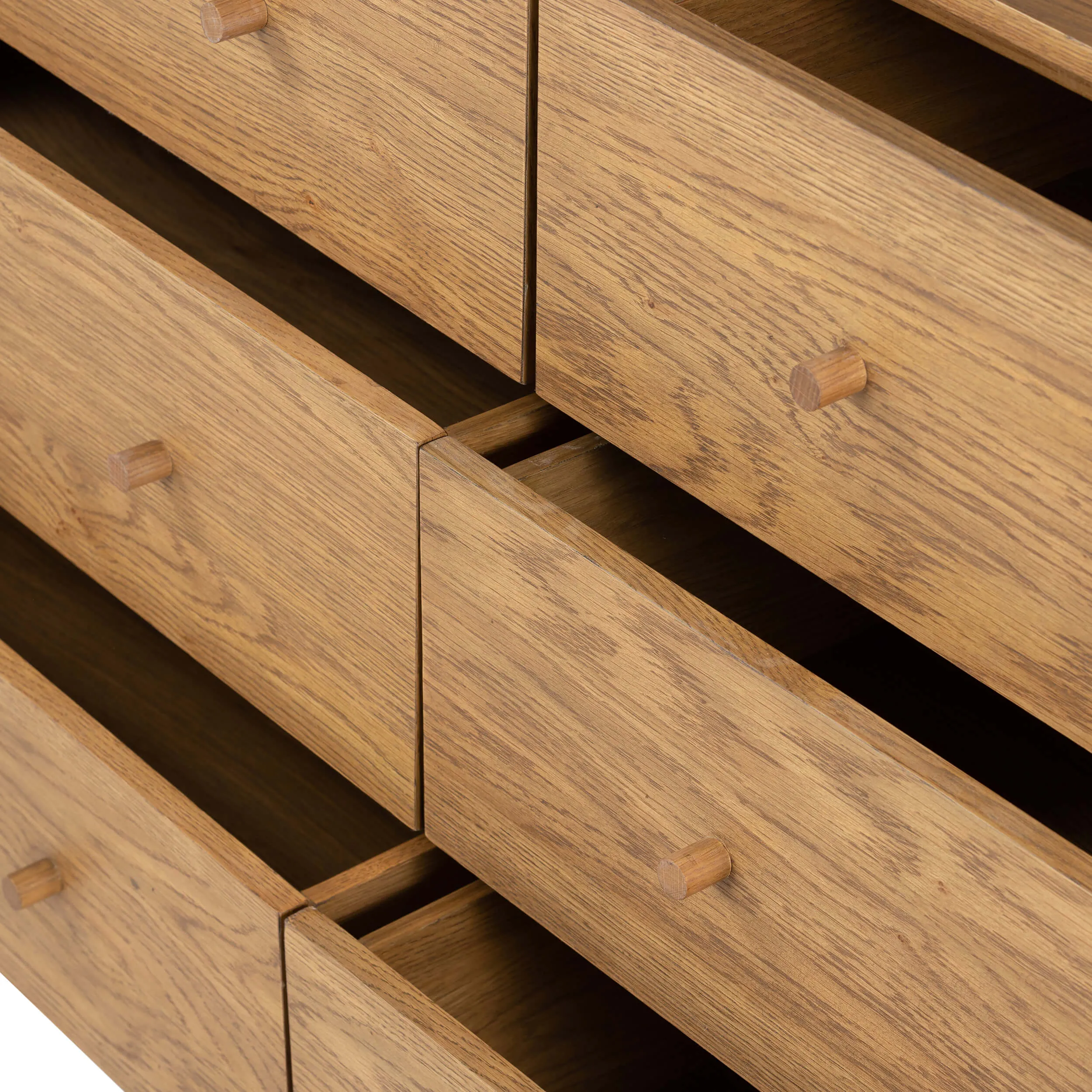 Meadown 6 Drawer Dresser, Tawny Oak
