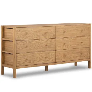Meadown 6 Drawer Dresser, Tawny Oak