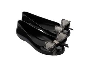 Melissa Sweet Love VIII AD Women Black Ballerinas With Bow Detail