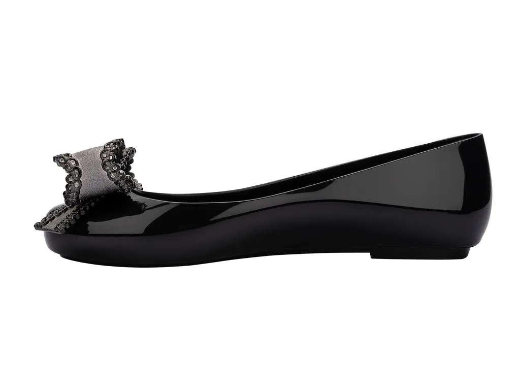 Melissa Sweet Love VIII AD Women Black Ballerinas With Bow Detail