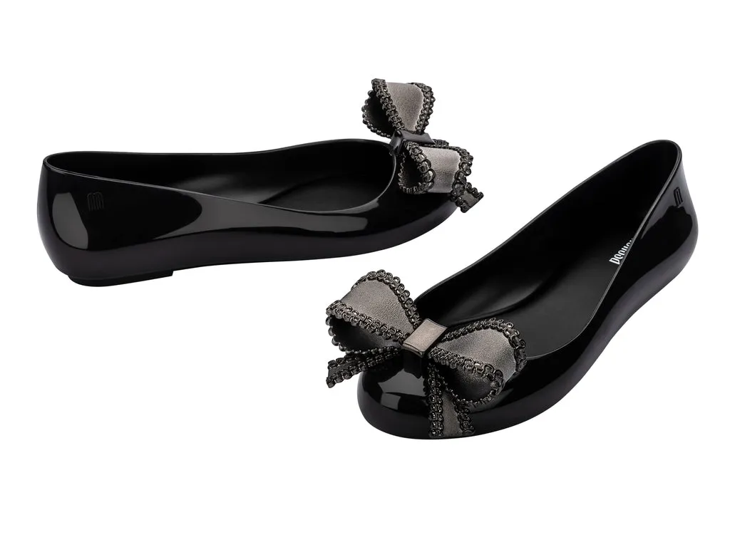 Melissa Sweet Love VIII AD Women Black Ballerinas With Bow Detail