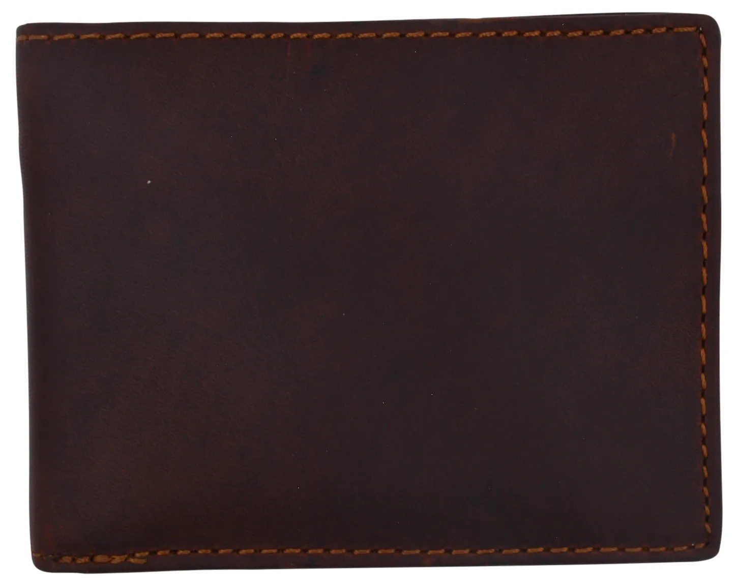 Men Wallet Vintage Brown Genuine Premium Leather Handmade Bifold RFID Cazoro