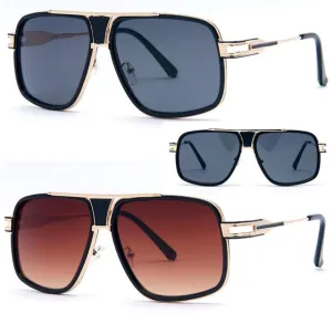 Men's Designer Metal Pilot Sunglasses