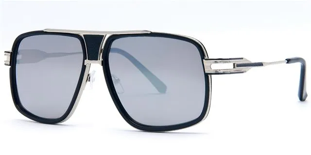 Men's Designer Metal Pilot Sunglasses