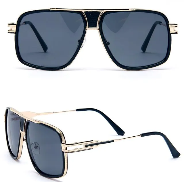 Men's Designer Metal Pilot Sunglasses