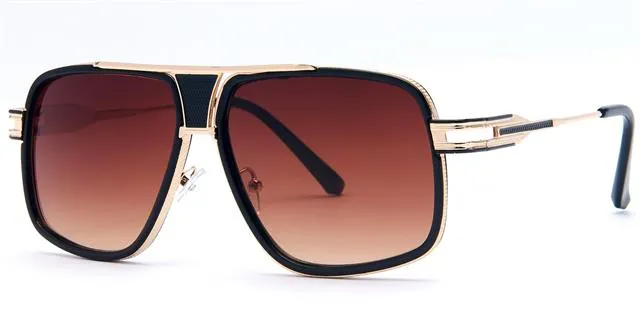 Men's Designer Metal Pilot Sunglasses