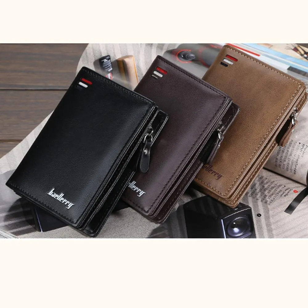 Men's multi-card leather wallet