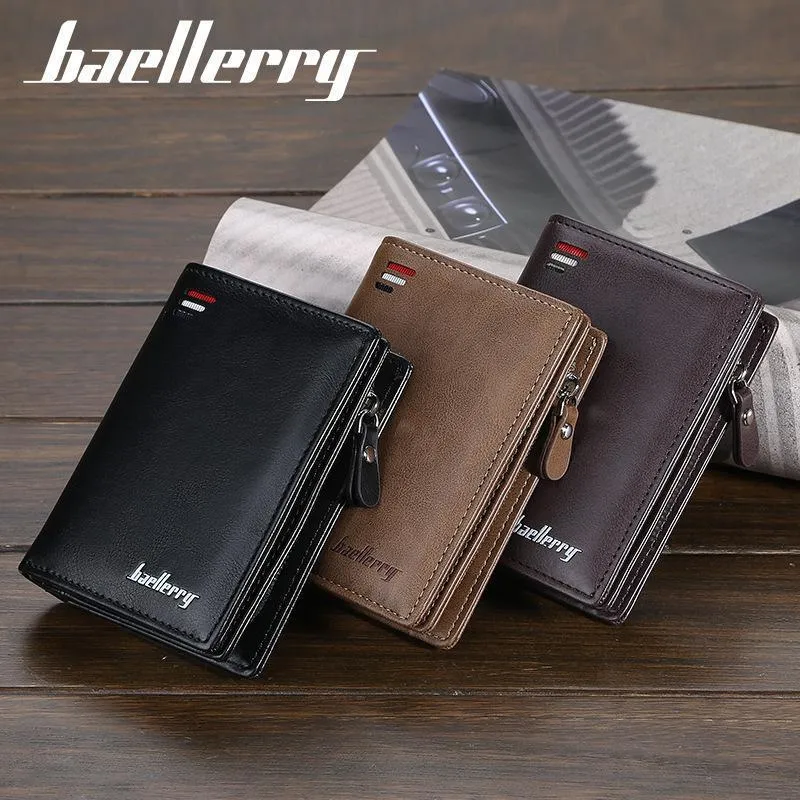 Men's multi-card leather wallet