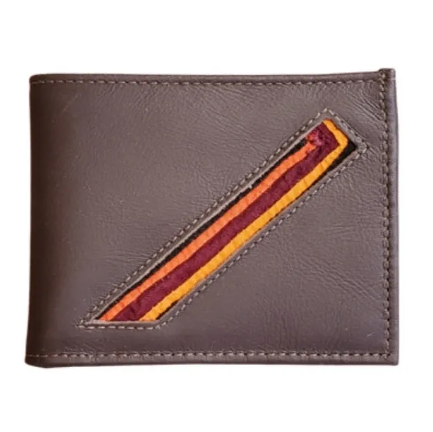 Men's Suede/Leather Wallets with Mola Decoration