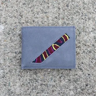 Men's Suede/Leather Wallets with Mola Decoration