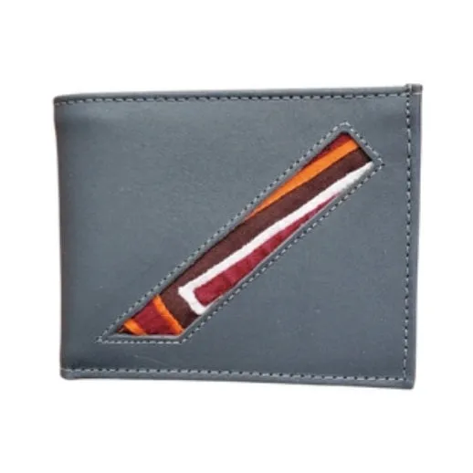 Men's Suede/Leather Wallets with Mola Decoration